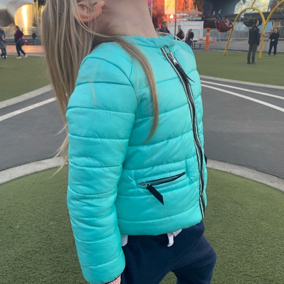 Zara girls 4/5 bluish/turquoise jacket - Picture 5 of 8
